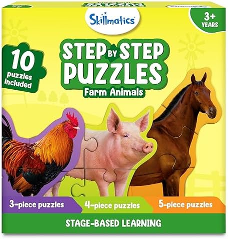 - Skillmatics Step by Step Puzzles โ Jigsaw & Toddler Puzzles, 40 Pieces
