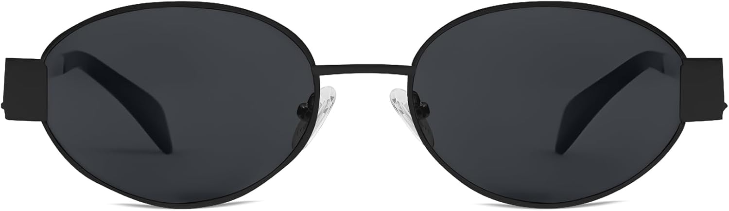 BUTABY Retro Oval Sunglasses for Women Men Designer Trendy Sun Glasses Classic Shades UV400 Protection - Image 3