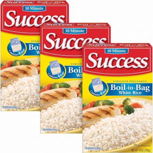 Success Boil-in-Bag Rice, White Rice, Quick and Easy Rice Meals, 14-Ounce Box (Pack of 3)