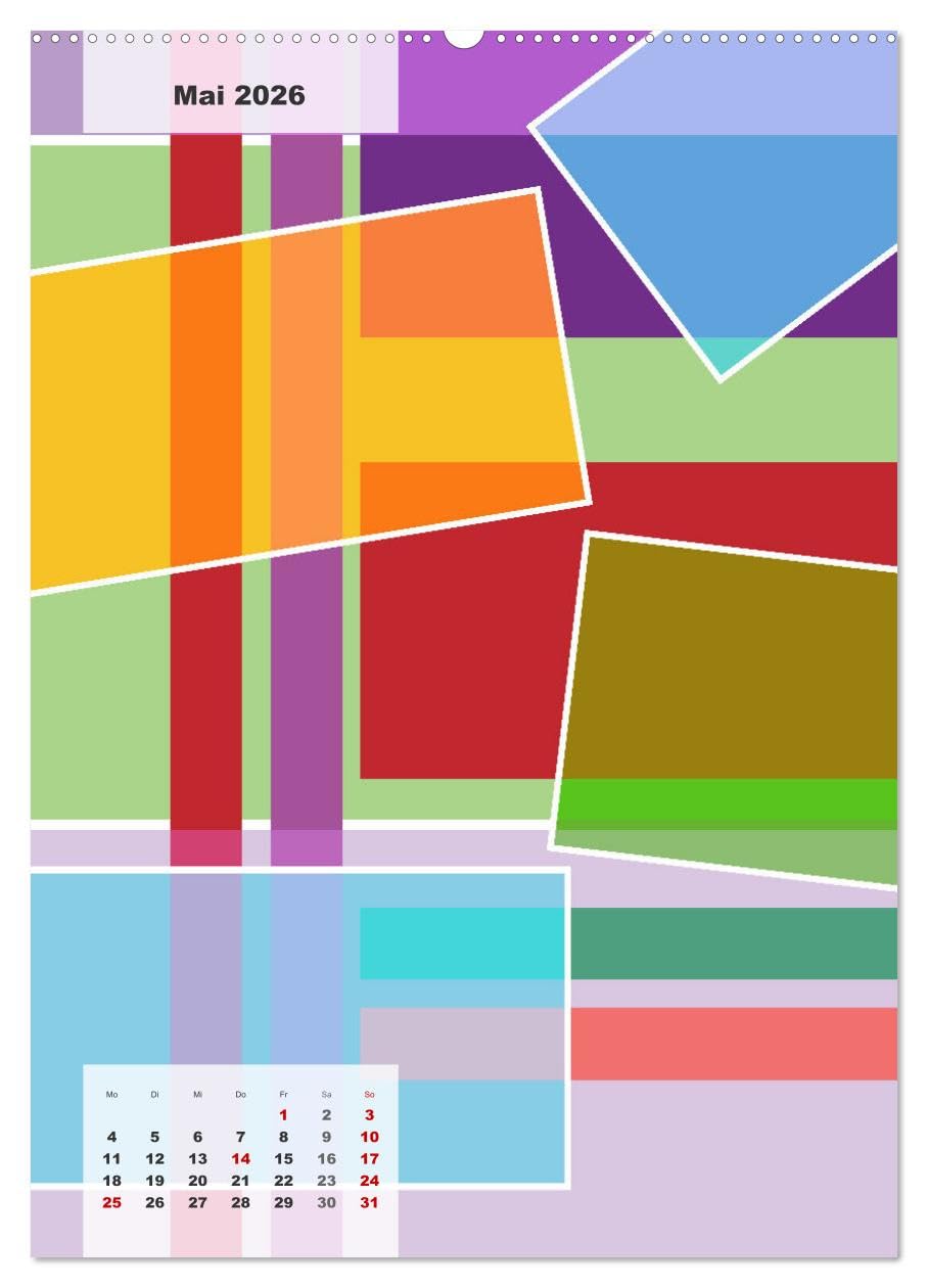 Geometrical ART (Wandkalender 2026 DIN A2 hoch), CALVENDO Monatskalender: Künstlerische Gestaltung mit geometrischen Formen (CALVENDO Kunst)