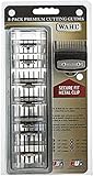 Wahl Professional Premium Black Cutting Guides #3171-500 – 1/8” to 1” – Fits All Full Size Wahl Clippers (Excludes Detachable Blade Clippers) – 8 Pack