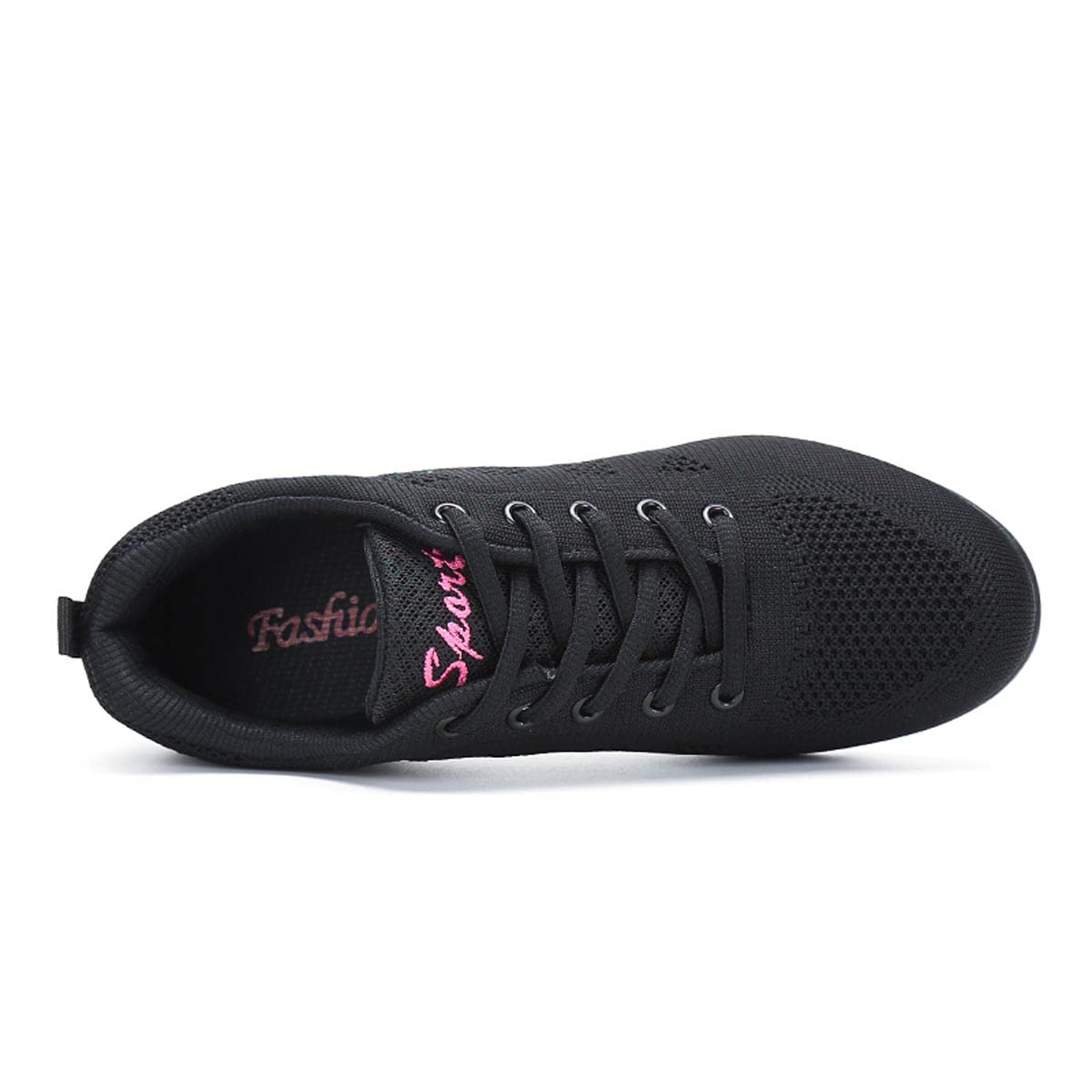 Scarpe da ginnastica da donna, da danza, jazz, con lacci, leggere, traspiranti, con plateau