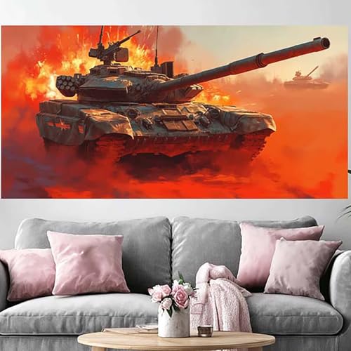 Diamond Painting Guerre 100x200cm - Toile Adulte Grand Format Broderie 5D