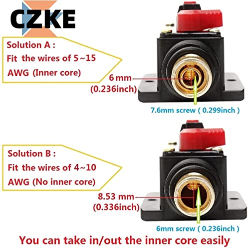 Disyuntor de circuito 100A EZZON para sistema solar doméstico de 12V 24V CC 7