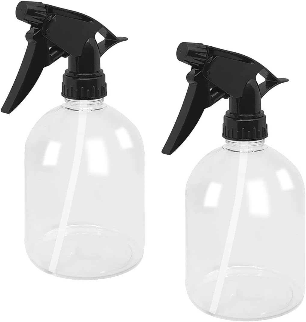 KASTWAVE Spray Bottles, 2 Pack - Mist/Stream, Premium 16 Oz Empty Spray Bottles for Cleaning Solutions, Leak Proof, BPA Free, Spray Bottle for Plants, Pet, Bleach Spray, Vinegar, BBQ, Rubbing