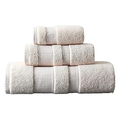 ROLTIN Baumwoll-Badetuch-Set, weiches Handtuch, Baumwoll-Badetuch, großes Dickes Badetuch 150 x 80, Handtuch 70 x 40, quadratisches Handtuch 34 x 34