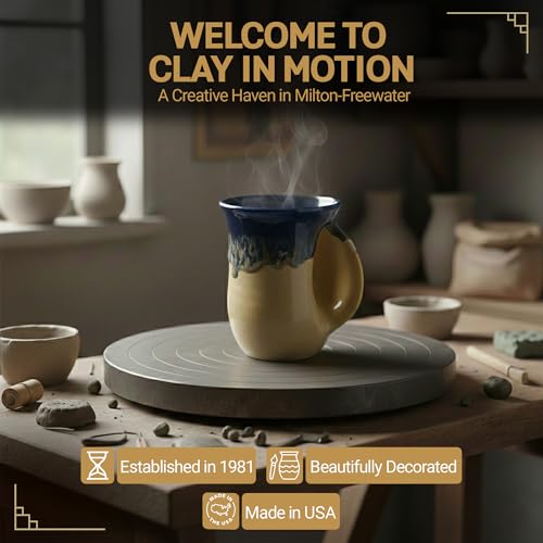 Taza de cerámica para café con calentamanos 14 oz miniatura 3