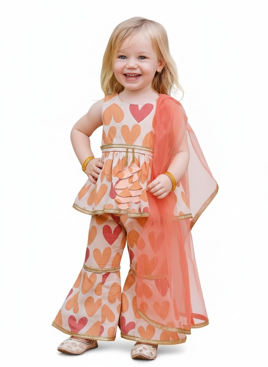 A.T.U.N. (ALL THINGS UBER NICE) Trendy Girls Stylish Kurti and Sharara with Dupatta | Traditional Festive & Party Clothing Set