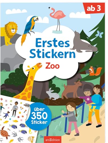 Erstes Stickern – Zoo: Über 350 Sticker | Erstes Stickerheft für Kindergarten-Kinder ab 3 Jahren