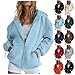 Mdnezo Zip Up Hoodie Women Oversized Graphic Y2K Athletic Plus Size Travel Sweatshirts 2025 Fall Winter Fashion Long Sleeve Casual Lightweight Y2K Hooded Jacket