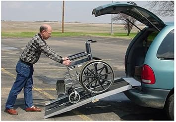 Prairie View Industries Portable Multifold Reach Wheelchair Ramp, 52 Pound