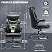 HeroSet Office Chair, Ergonomic Big and Tall Computer Desk Chairs, Executive Breathable Leather Chair with Adjustable High Back Flip-up Armrests, Lumbar Support Swivel PC Chair with Rocking Function
