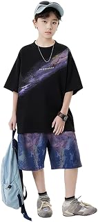 [ANGELCITY] 男の子 セットアップ 夏 半袖 Tシャツ ハーフパンツ 2点セット ジャージ 子供服 | スポーツウェア 運動着 幼稚園 小学生 中学生 おしゃれ かっこいい カジュアル 韓国 通園 通学