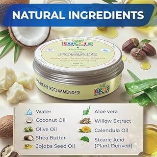 LUCCI’S CHILDRENS GROOMING SUPPLY Baby Hair Gel – 5oz Plant-Based Styling Hair Pomade for Infants – No Parabens or Sulphates – Medium Shine and Strong Hold Hair Paste for Kids