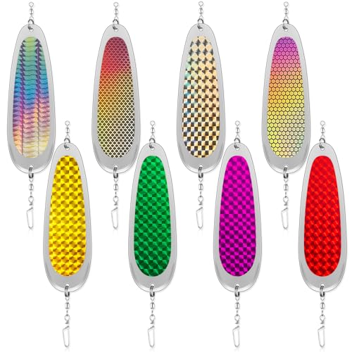 Arrowbash Kokanee Dodger Trolling Lure Set (8 pcs)