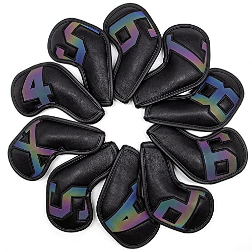 Golf SchläGerkopfhüLlen Golf-Eisenkopfabdeckungen Eisen Headovers Keile Abdeckungen 4-9 Aspx 10pcs Golfventilator liefert Golf Eisen deckt 771