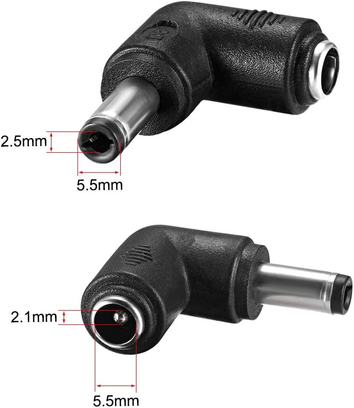 Diagram showing connection of DC power adapter