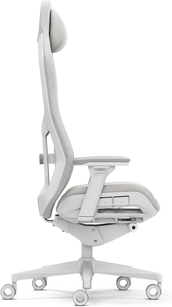 Fractal Design Refine Mesh Light Gaming Chair - Ergonomic Office Desk Chair Functionality with 4D Adjustable Armrests, High-Back Support, Lumbar Cushion, and Breathable Mesh