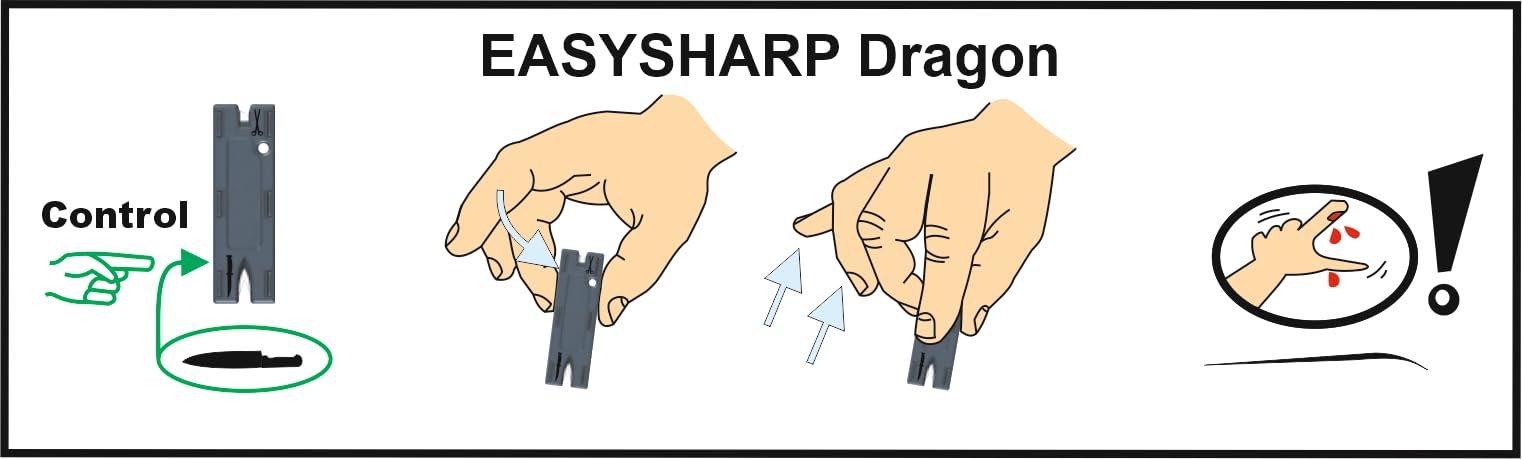 AFFUTEUR Easysharp MULTI, affûteur Belge pour couteaux ciseaux et outllage jardin, Décapsuleur Ouvres-bouteilles Ouvre-bocal Ouvre-boîtes avec anneau