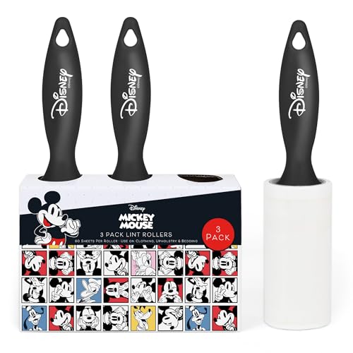 Image of Disney Mickey & Friends Lint Roller for Pet Hair, 60ct /Roll, Extra Sticky