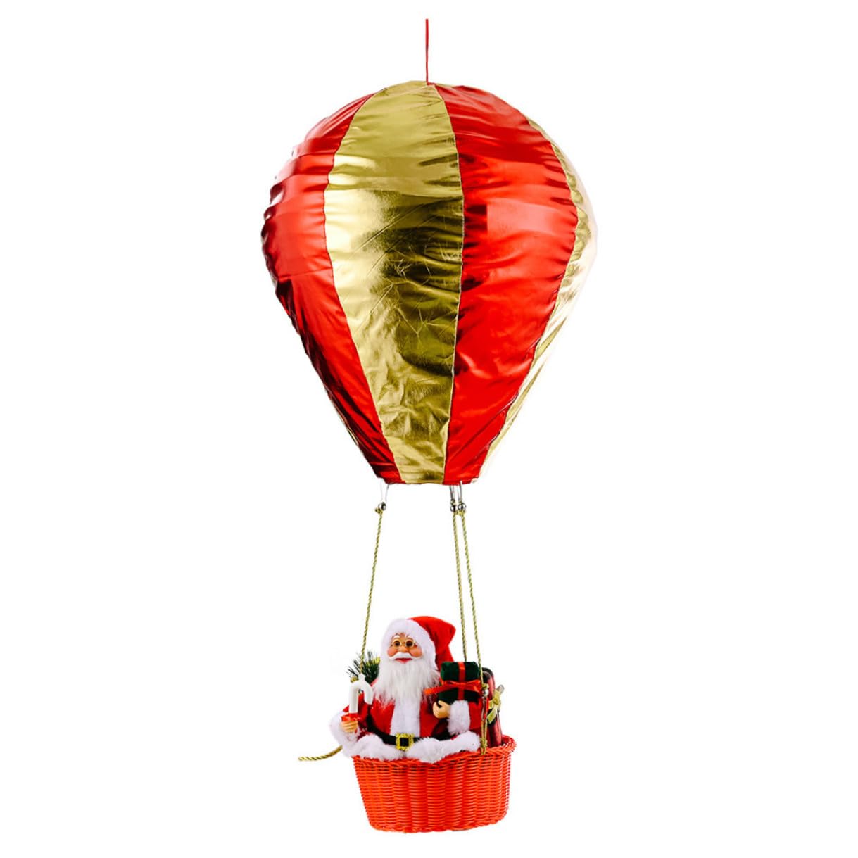 Santa Weihnachtsdeko Heißluftballon Ornament Hängende Deckendekoration aus Sicherem Material Farbenfrohes Weihnachtsfest Ornament für Hotel Kaufhaus und Zuhause