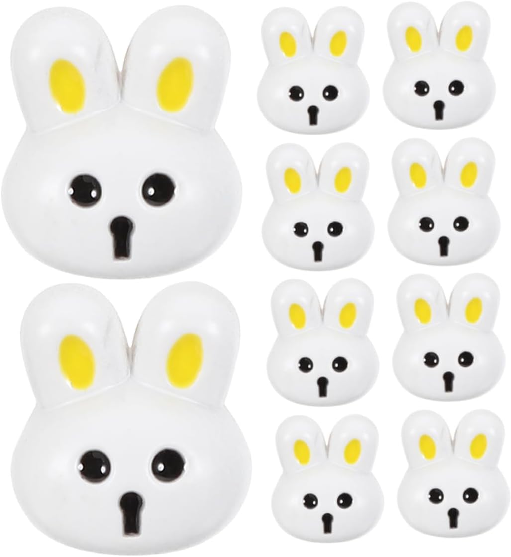 STOBOK 10pcs Bunny Buttons for Boys and Girls Coats Resin Craft Buttons Cute Shape Clothes Replacement for Sewing