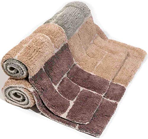 Chesapeake Merchandising Berkeley 2 Pc. Tan Bath Rug Set 44700 (21"X34" & 24"X 40") #TOP2