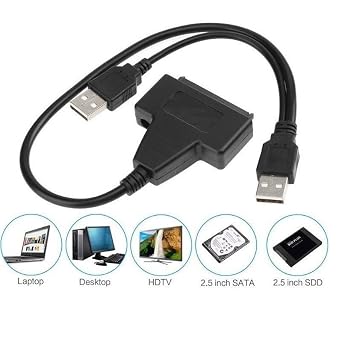 USB 2.0 2.5 3.5 Inch Sata SSD Hdd Hard Disk Dc Power Inverter Converter Adapter Cable