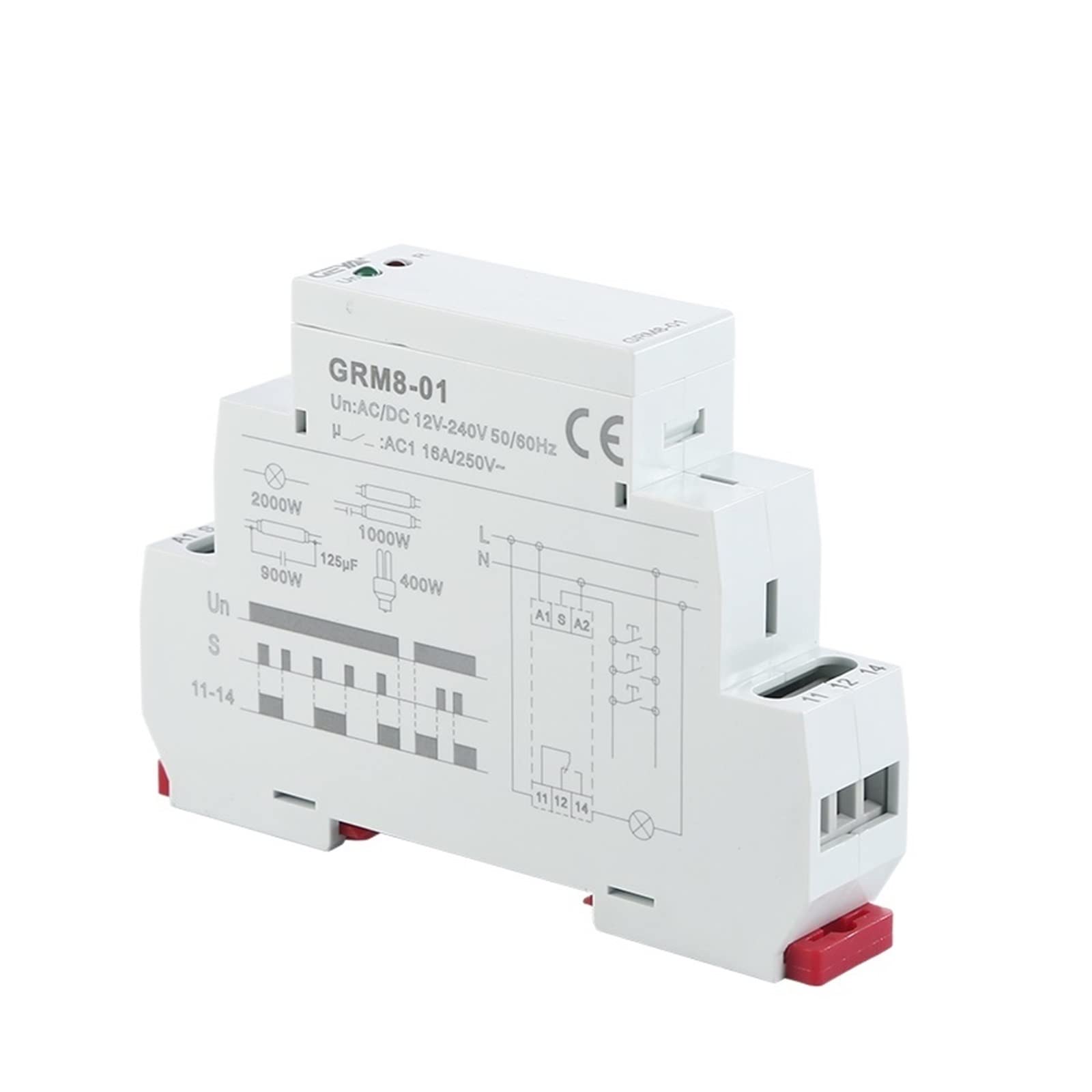 Relais de Verrouillage GRM8 évite la surchauffe des contacteurs 16A AC230V