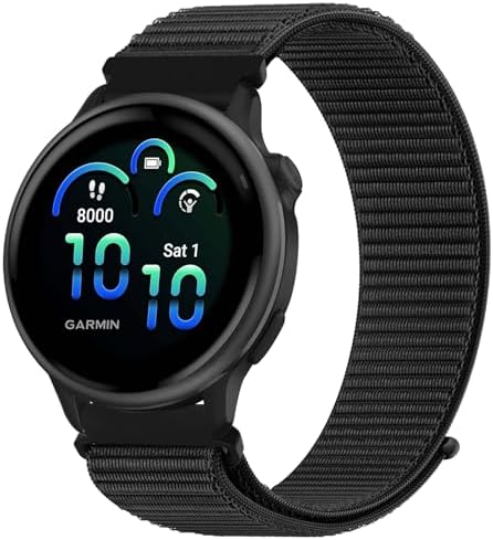 Correa Garmin Forerunner 245 Arband Nylon Für Garin Vivoactive 5/3/Venu 2 Plus/Venu Sq 2, 20 Garmin Venu 2 Plus