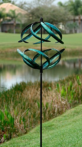 Marshall Home and Garden Sphere Wind Spinner, Blue