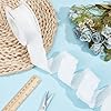 CABODYALS 9.84 Yards 1.57 Inch White Ruffle Edge Ribbon Double Ruffled Fabric Trim Roll Wave Wrinkled Linen Silk Chiffon Fishtail Trimming for Sewing Making Clothes Wedding Home Decor Craft Diy Supply #2