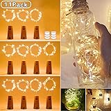 【Sicher und energieeffizient】2 Meter weichem Silver Wire mit 20 LED-Leuchten,nicht nur in die Flasche gelegt werden,sondern auch lang genug für die Innen- oder Außendekoration.Geräuscharm und geringe Wärmeableitung, Sehr sicher und keine Verschmutzung.