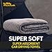 Chemical Guys Woolly Mammoth Large Microfiber Drying Towel - 36 x 25 Inch Gray, Ultra Plush Super Absorbent Car Drying Towel for Cars, Trucks, SUVs, Motorcycles, RVs, and Auto Detailing