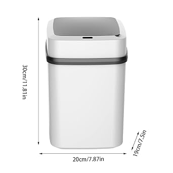 Automatic Sensor Trash Can - Touchless Garbage Bin, Electric Wastebasket with Lid | 13L Smart Trash Can, Perfect Addition to Living Room, Bedroom, Bathroom, and Kitchen for Clean, Hands Disposal