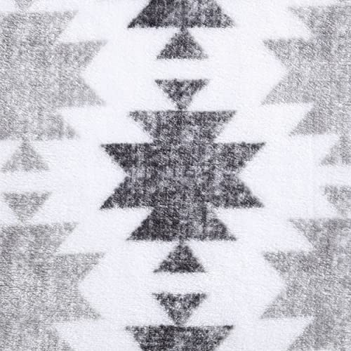 Wrangler - Blanket, Super Soft Sherpa Bedding, Yellowstone Inspired Throw Blanket for Couch or Bed (Canyon Ikat Grey, 50" x 60") by Wrangler - Image 3