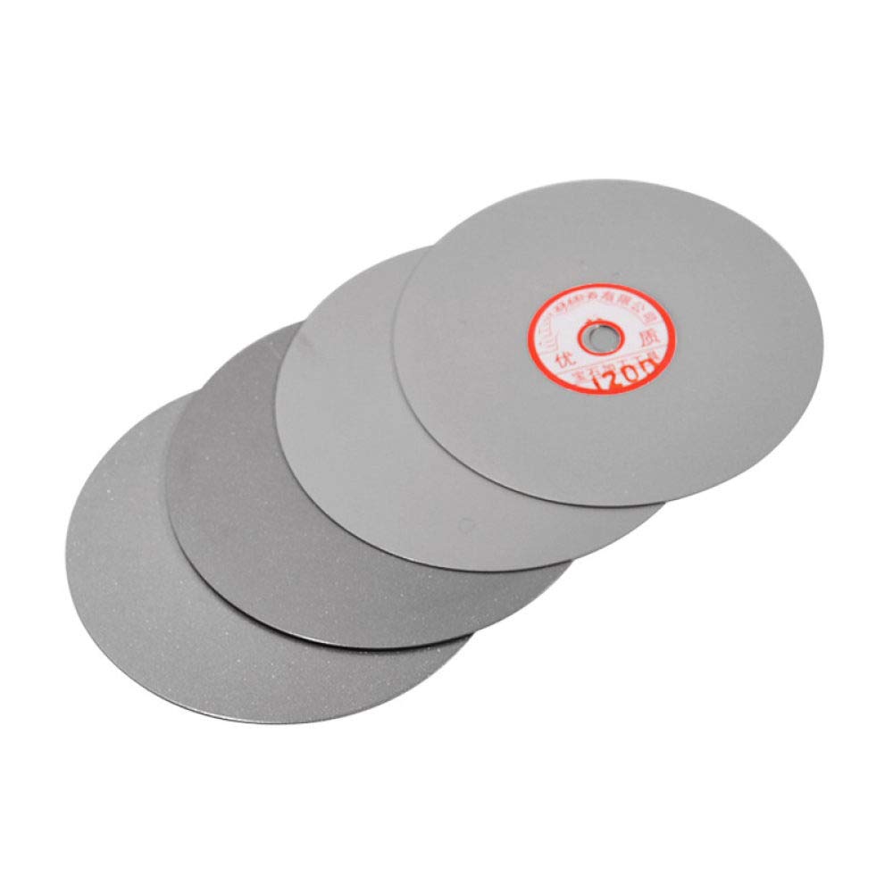 4pcs / set Disco de pulido de diamante 600800 1200 3000 Grano 6 '' Herramienta de disco abrasivo de lapeado de la muela abrasiva de solape plano Llapas de pulido, como se muestra