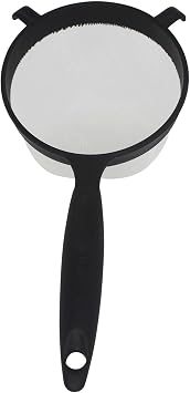 IMUSA IMU-71133W Plastic Strainer, Black, 6-Inch,1 Count Pack of 1