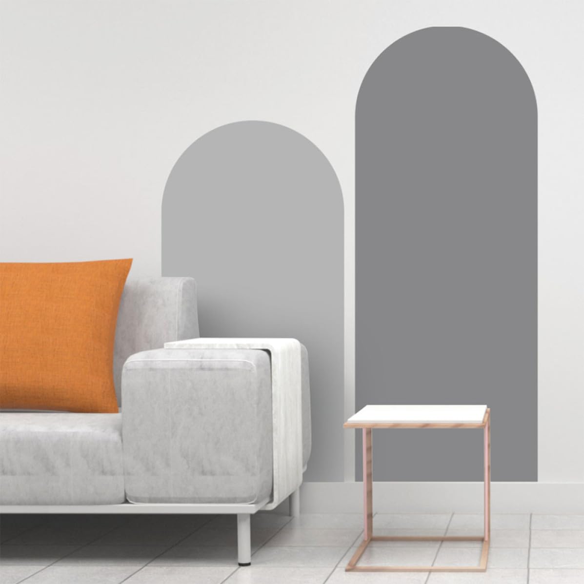 DECHOUS Adesivi Murali in Pvc 2 Pezzi Design Curvo, Resistenti alla Sbiaditura alle Crepe, Decorazioni per Muro Eleganti per Camerette e Finestre