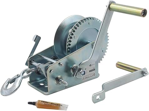 Ac Dk 2500 Lb Hand Gear Winch Come With Two Crank Handles Manual Operating With Strap Cable For Boats And Trailers 1600 Lb With Cable Winches Amazon Canada