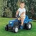 DOLU Ranchero Pedal Operated Ride On Tractor for Kids, Indoor Outdoor Toy Vehicle with Fun Horn and Sturdy Build for for Ages 3 Years and Older, Blue
