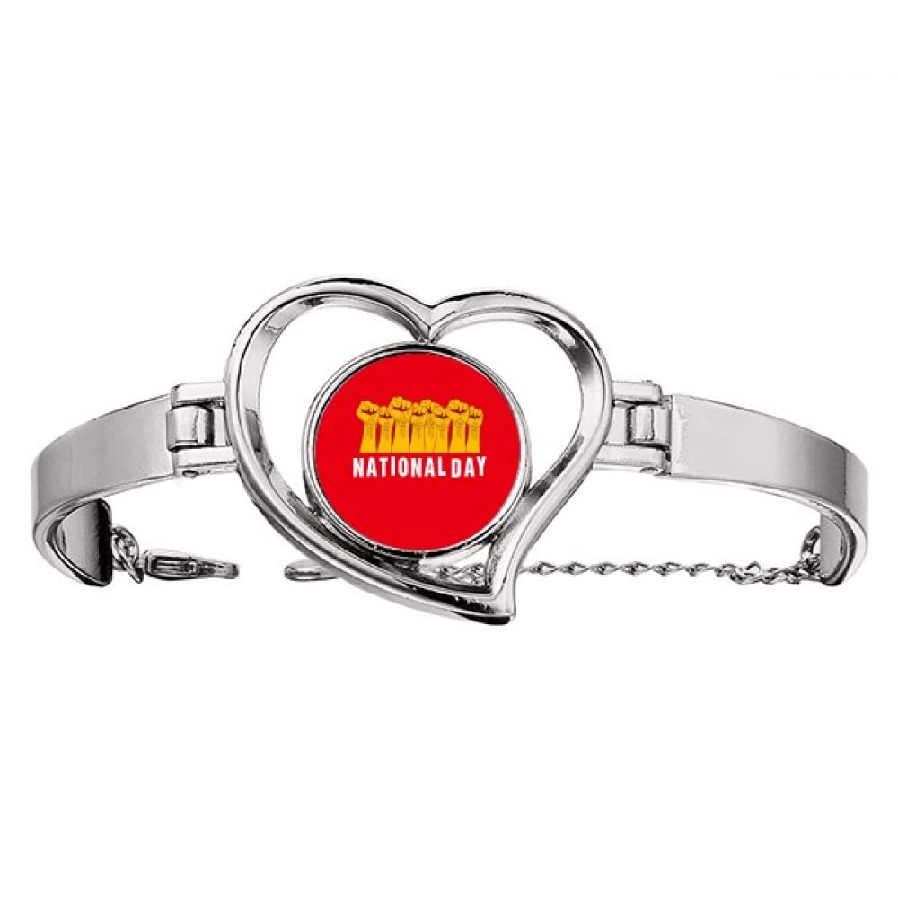 by UnbrandedNational Day Strong Nation Bracelet Heart Jewelry Wire Bangle