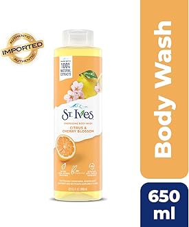 ST. Ives Energizing Body Wash Citrus & Cherry Blossom certified cruelty-free by PETA 650 ml