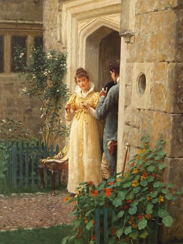 Lienzo de Edmund Blair Leighton: evoque romance y distinción en su despacho