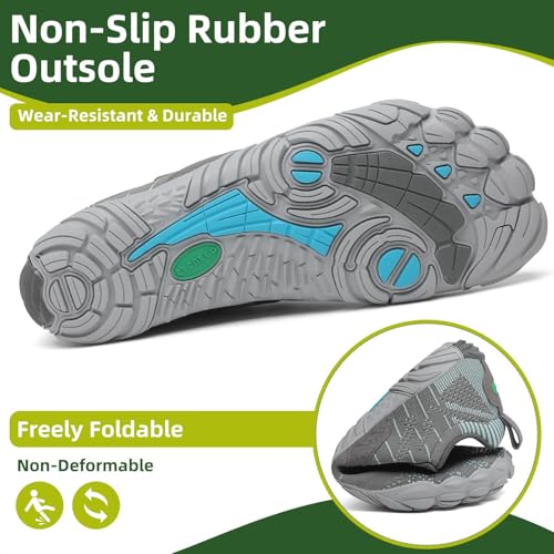 Image of SAGUARO Womens Mens Barefoot Shoes Minimalist Trail Runner Wide Toe Box Zero Drop Outdoor Cross Training Shoe