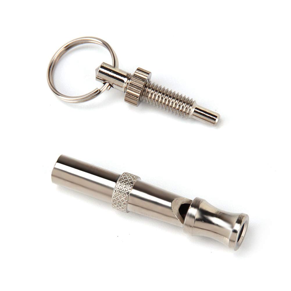 Sifflet pour Chiens Sifflet Ultrason Chien Anti Aboiement Métal Sifflet Chien Sifflet Formation Le Comportement du Chien Formateur 2pcs