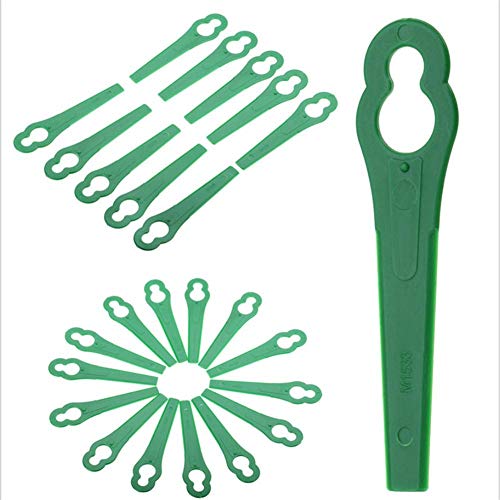 100PCS Trimmer Head Durable Plastic Blades Razor Universal Outdoor Garden Grass Lawn Machine Parts Replacement Mower for Bosch Einhell Lawn Mower,Grass Trimmers Accessary Gift for Gardener