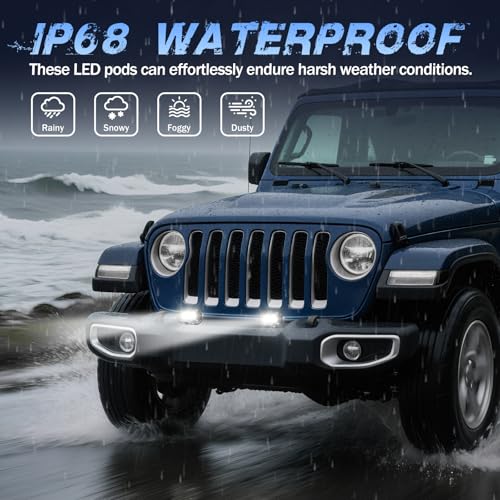Image of LED Pods, 2Pcs 40W 3 Inch Driving Lights Off Road Spot Lights Small LED Fog Light Pods Reverse Bumper Light for Truck Motorcycle UTV ATV Boat Surron