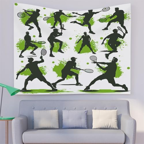 Tapisserie murales de tennis 150x230 cm Pechiwuo grand format adolescent hip hop G.1246
