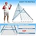 STMHOM Training Rebound Net, 5 Adjustable Angles Sports Rebounder Net with Steel Frame and Center Grid for Accuracy Practice, Bounce Back Net for Baseball Softball Fielding